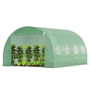 Serre de jardin tunnel 12m2 en acier galvanise - VOUNOT FR