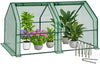 Mini Serre de jardin avec 2 portes enroulables bache PE renforcee 135g/m2 180x90x90cm Vert - VOUNOT FR