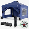 Tonnelle de Jardin 3x3m POP UP installation facile avec portes et fenetres Bleu - VOUNOT FR