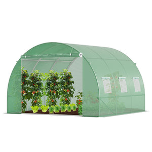 Serre de jardin tunnel 9m2 en acier galvanise - VOUNOT FR