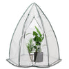 Serre de jardin hivernage dome avec bache PE 160x160x180cm Blanc - VOUNOT FR
