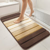 Lot de 2 Tapis de Bain Antidérapant microfibre motif dégradé 60x90cm beige - VOUNOT FR