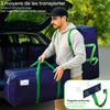 Lot de 10 sacs de demenagement grand format avec sangles et poignee bleu - VOUNOT FR