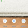 Tapis de salon poils ras doux antiderapant 240x340cm uni crème - VOUNOT FR