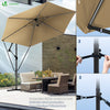 Parasol deporte 3M avec housse de protection et sangle de fixation Kaki - VOUNOT FR