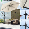 Parasol deporte 3M avec housse de protection et sangle de fixation Beige - VOUNOT FR
