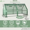 Mini Serre de jardin avec 2 portes enroulables bache PE renforcee 135g/m2 180x90x90cm Vert - VOUNOT FR