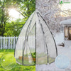 Serre de jardin hivernage dome avec bache PE 160x160x180cm Blanc - VOUNOT FR