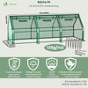 Mini Serre de jardin avec 3 portes enroulables bache PE renforcee 135g/m2 270x90x90cm Vert - VOUNOT FR