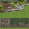 Bordure de jardin plastique flexible 10m avec piquets marron bordé de vert clair - VOUNOT FR