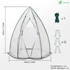 Serre de jardin hivernage dome avec bache PE 160x160x180cm Blanc - VOUNOT FR