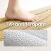 Lot de 2 Tapis de Bain Antidérapant microfibre motif ondulé 60x90cm beige - VOUNOT FR