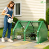 Mini Serre de jardin avec 2 portes enroulables bache PE renforcee 135g/m2 180x90x90cm Vert - VOUNOT FR
