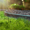 Bordure de jardin plastique flexible 20m avec piquets noir bordé de vert clair - VOUNOT FR