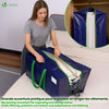 Lot de 10 sacs de demenagement grand format avec sangles et poignee bleu - VOUNOT FR