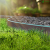 Bordure de jardin plastique flexible 20m avec piquets marron bordé de vert clair - VOUNOT FR