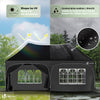 Tonnelle de jardin 3x6m Pliable Barnum avec 6 parois amovibles Noir - VOUNOT FR