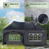 Tonnelle de jardin 3x6m Pliable Barnum avec 6 parois amovibles Gris - VOUNOT FR
