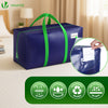 Lot de 10 sacs de demenagement grand format avec sangles et poignee bleu - VOUNOT FR