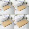 Lot de 2 Tapis de Bain Antidérapant microfibre motif ondulé 60x90cm beige - VOUNOT FR