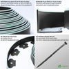 Bordure de jardin plastique flexible 20m avec piquets noir bordé de vert clair - VOUNOT FR