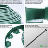 Bordure de jardin plastique flexible 10m avec piquets vert bordé de vert clair - VOUNOT FR
