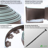 Bordure de jardin plastique flexible 20m avec piquets marron bordé de vert clair - VOUNOT FR