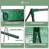 Mini Serre de jardin avec 3 portes enroulables bache PE renforcee 135g/m2 270x90x90cm Vert - VOUNOT FR