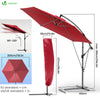 Parasol deporte 3M avec housse de protection et sangle de fixation Rouge - VOUNOT FR
