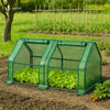 Mini Serre de jardin avec 2 portes enroulables bache PE renforcee 135g/m2 180x90x90cm Vert - VOUNOT FR