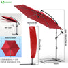 Parasol deporte 3M Rouge fonce avec housse de protection - VOUNOT FR