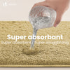 Lot de 2 Tapis de Bain Antidérapant microfibre 60x90cm beige - VOUNOT FR