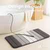 Lot de 2 Tapis de Bain Antidérapant microfibre motif dégradé 60x90cm gris - VOUNOT FR