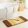 Lot de 2 Tapis de Bain Antidérapant microfibre motif dégradé 60x90cm beige - VOUNOT FR
