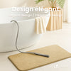 Lot de 2 Tapis de Bain Antidérapant microfibre 60x90cm beige - VOUNOT FR