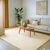 Tapis de salon poils ras doux antiderapant 240x340cm uni beige - VOUNOT FR