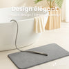 Lot de 2 Tapis de Bain Antidérapant microfibre 60x90cm gris - VOUNOT FR