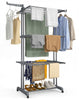 Sechoir a linge etendoir 4 niveaux 126x63x170cm gris - VOUNOT FR