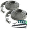 Bordure de jardin plastique flexible 20m avec piquets gris - VOUNOT FR