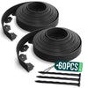 Bordure de jardin plastique flexible 20m avec piquets noir - VOUNOT FR