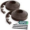 Bordure de jardin plastique flexible 20m avec piquets Marron - VOUNOT FR