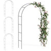 Lot de 4 Arche de jardin pour plantes grimpantes 140x37x240cm en metal Noir - VOUNOT FR