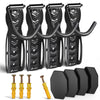 Lot de 4 supports de velo mural avec coussinets de protection noir - VOUNOT FR