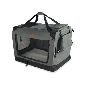 Sac transport pliable chien chat caisse cage portable 50x35x36cm gris - VOUNOT FR