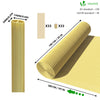Canisse PVC brise vue ultra renforce avec attaches de fixation 100x500cm beige - VOUNOT FR
