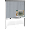 Store moustiquaire pour fenetre enroulable et recoupable en aluminium L150 x H160 cm Blanc