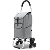 Chariot de courses pliable monte escalier aluminium gris - VOUNOT FR