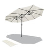 Parasol Jardin Double Aluminium 270 x 460 cm beige - VOUNOT FR