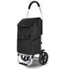Chariot de course pliable aluminium 2 roues noir - VOUNOT FR