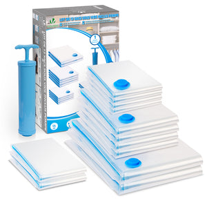 Sac de rangement sous vide aspirateur avec pompe Lot de 13 pcs - VOUNOT FR